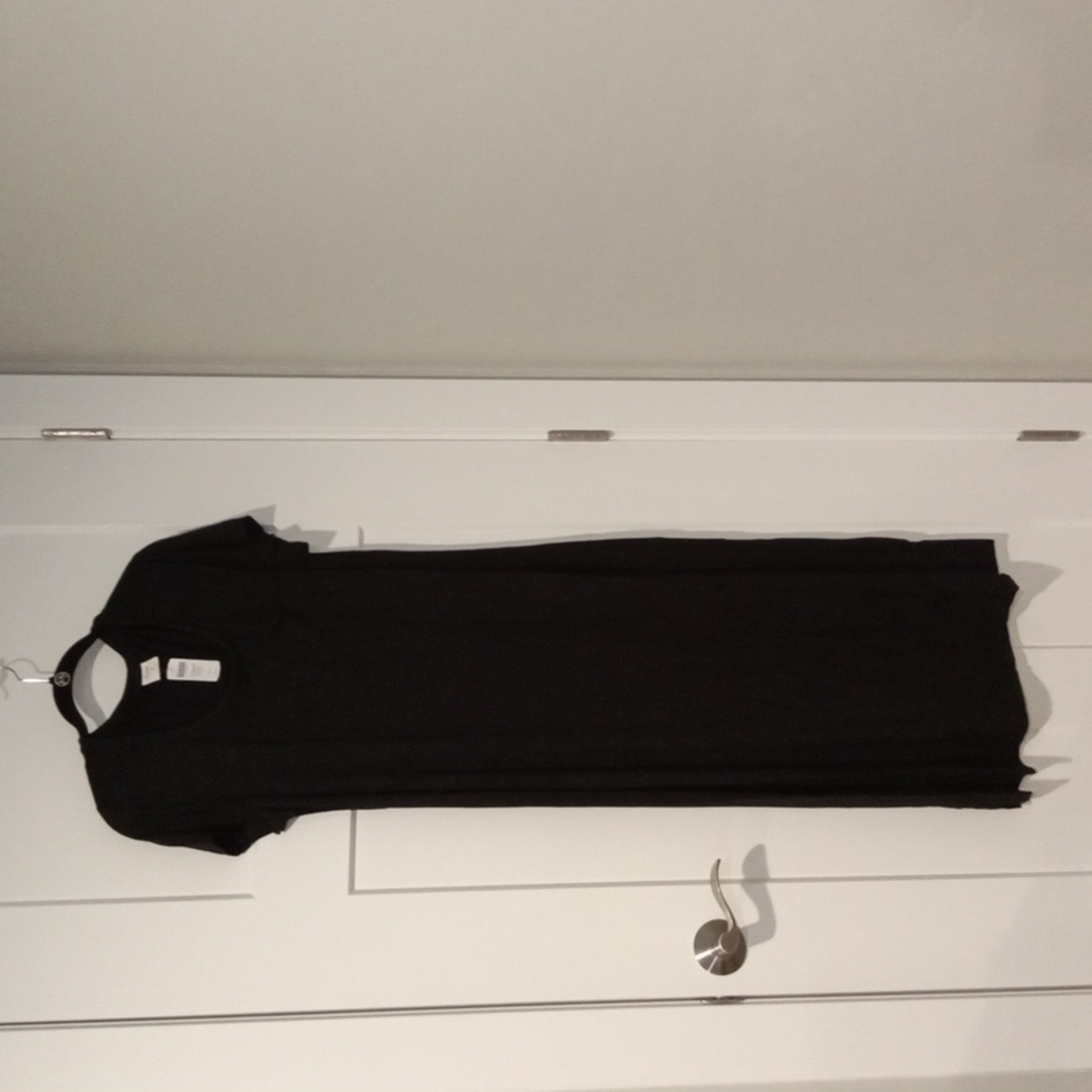 Soma Cool Nights Sleep Dress Gown Maxi Black Medium
